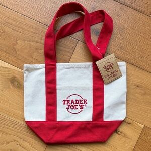 Trader Joe's Mini Canvas Tote Bag in Red - Winter 25/26